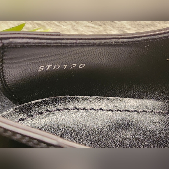 Louis Vuitton Mens Black Delaware Buckle In Damier Embossed Leather Size10 Shoes - Picture 4 of 13